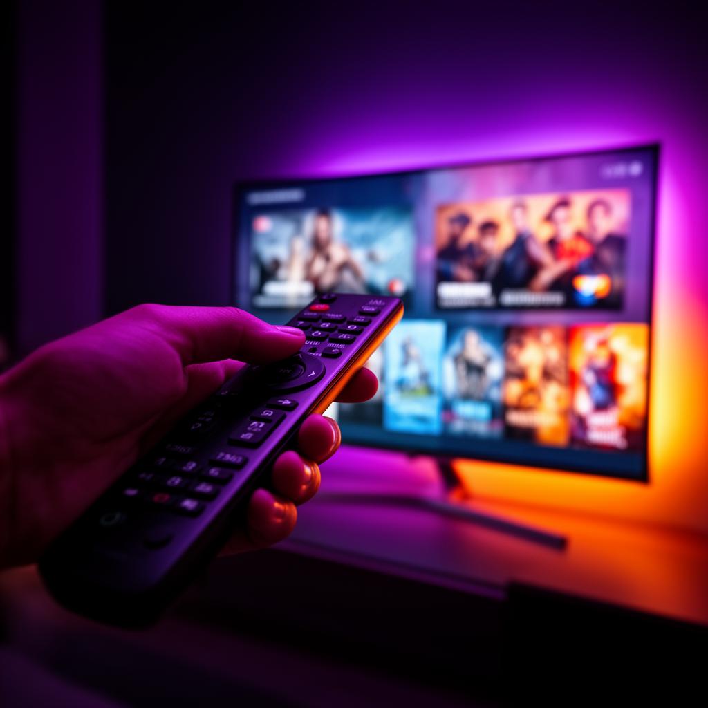 Teste IPTV - controle remoto e Smart TV